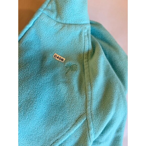 Lilly Pulitzer Womens Light mint Blue Full-Zip Fleece Jacket M With Palm Tree Lo - Picture 9 of 11